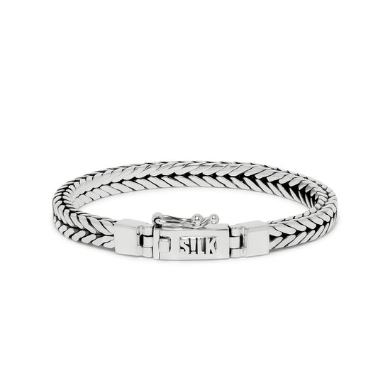 SILK Jewellery - Zilveren Armband - Chevron - 312.18 - Maat 18,0