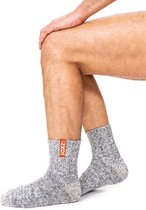 SOXS® Wollen baby sokken | SOX3645 | Grijs | Kniehoogte | Maat 19-29 | Antislip | Fairy tail pink label