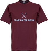 Come On You Irons T-shirt - Bordeaux Rood - XXL