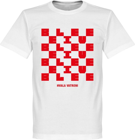 Kroatië Believe T-Shirt  - Wit - 5XL