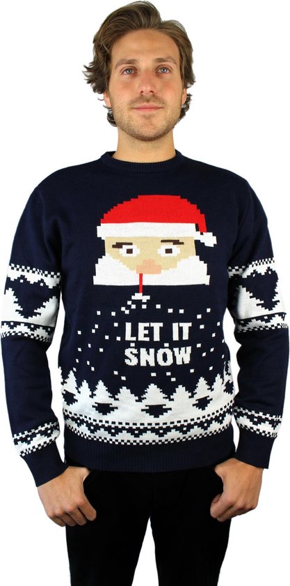 21正規激安 キャラクター クリスマス トレーナー メンズ Licensed Character Up To Snow Good Snowflake Christmas Sweater Royal 絶賛 Frutisur Com Uy
