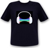 LED Equalizer T-SHIRT Headphone Maat M