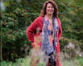 Sjaal Silkroute shawl 100% wol Vy - Blauw