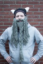 Baardmuts Barbarian Collection grijs lang