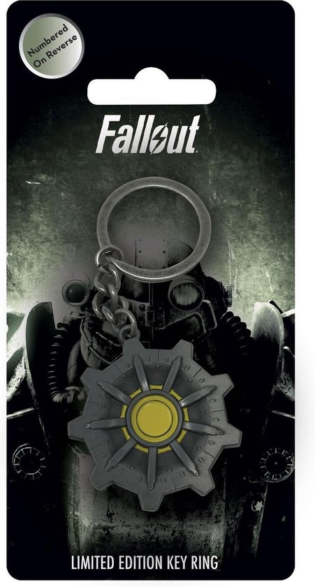 Fallout Metal Keychain Vault Door