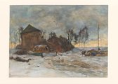 Poster Winterlandschap - Schilderij van Willem de Zwart - 50x70 cm - Impressionisme