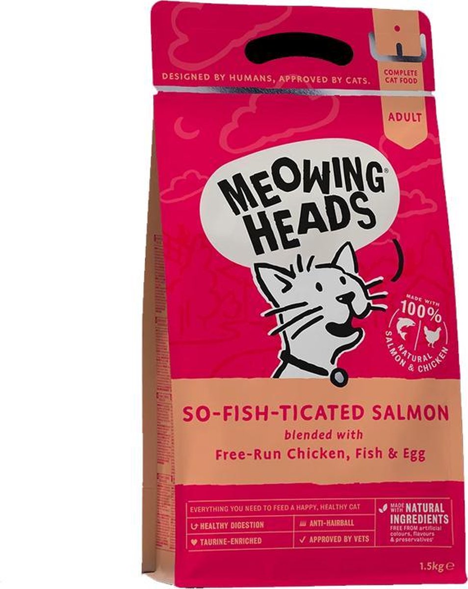 Meowing Heads So-Fish-Ticated Salmon - Kattenvoer - Biologisch - 4kg