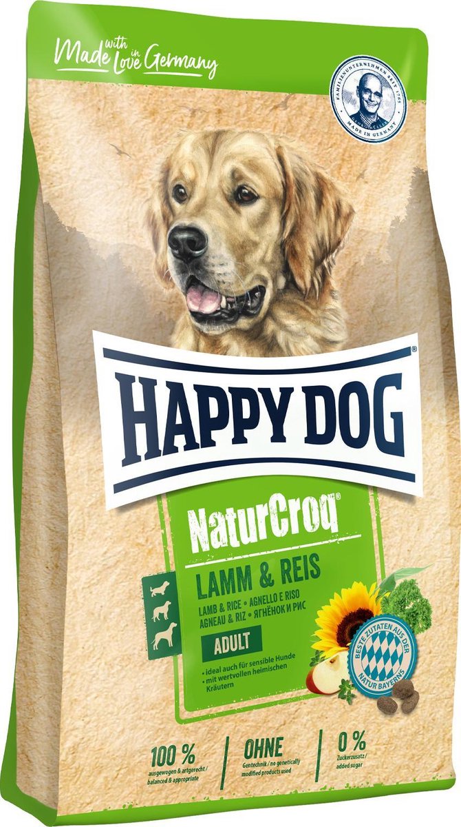 15kg Lam & Rijst Happy Dog NaturCroq Hondenvoer