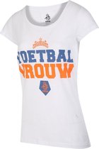 KNVB - Nederlands Elftal - Leeuwinnen T-shirt Dames - Voetbal Vrouwen - Blanco - Wit-S