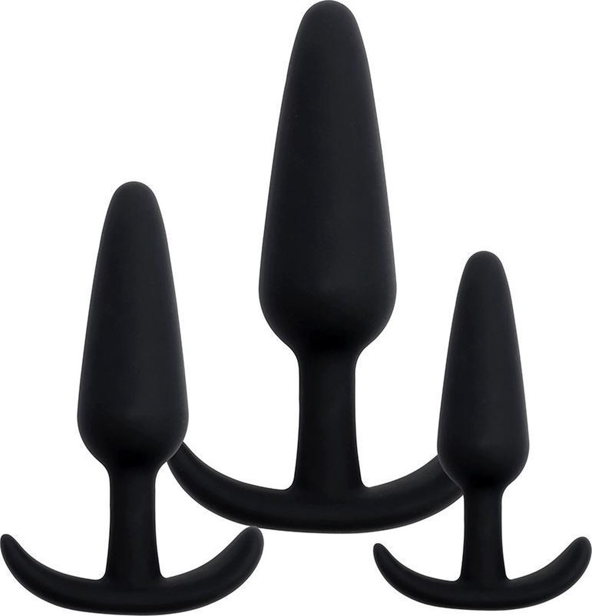 Goedkoopste Banoch | Buttplug set siliconen beginner ergo - zwart - 3 delig