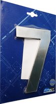 AVENUE metalen huisnummer ‘7’ - hoogte 15 cm - op afstandnokken - geborsteld RVS