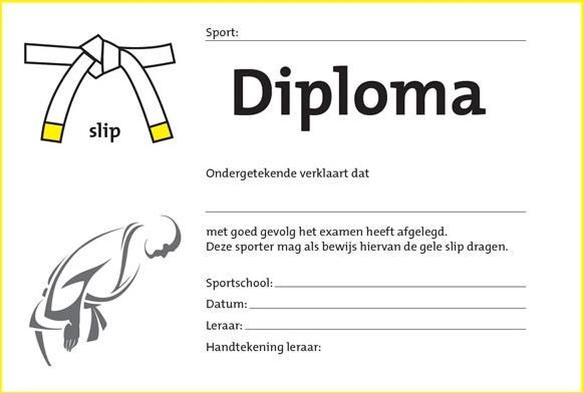 Diploma Wit/Geel