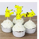 ProductGoods - 48 x Leuke Pikachu cocktailprikkers | Verjaardag | Sateprikkers | Traktatie | Feest | Cake topper decoratie | Prikkers