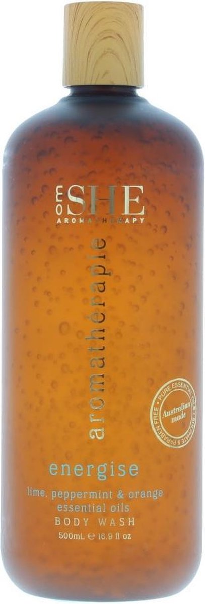Om She Aromatherapy Energise Lime Peppermint and Orange Body Wash 500ml