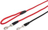 Training leash artificial leather 200cmx12mm, red