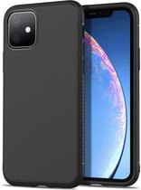 Luxe Carbon Backcover voor Apple iPhone 11 Pro - Zwart - TPU