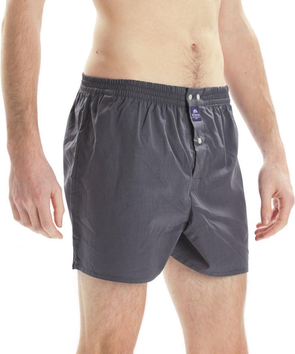 McAlson Boxershort Donkergrijs Met Lange Pijpen Los Model - XXL