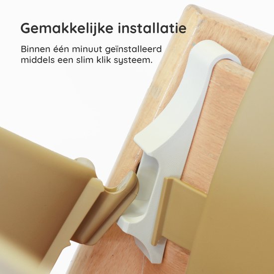 Adapter voor oud model Tripp Trapp stoel - Verbind babyset met oud model - Vóór 2003 - Eenvoudige klembevestiging zonder gereedschap - Wit van Merkloos — afbeelding 2