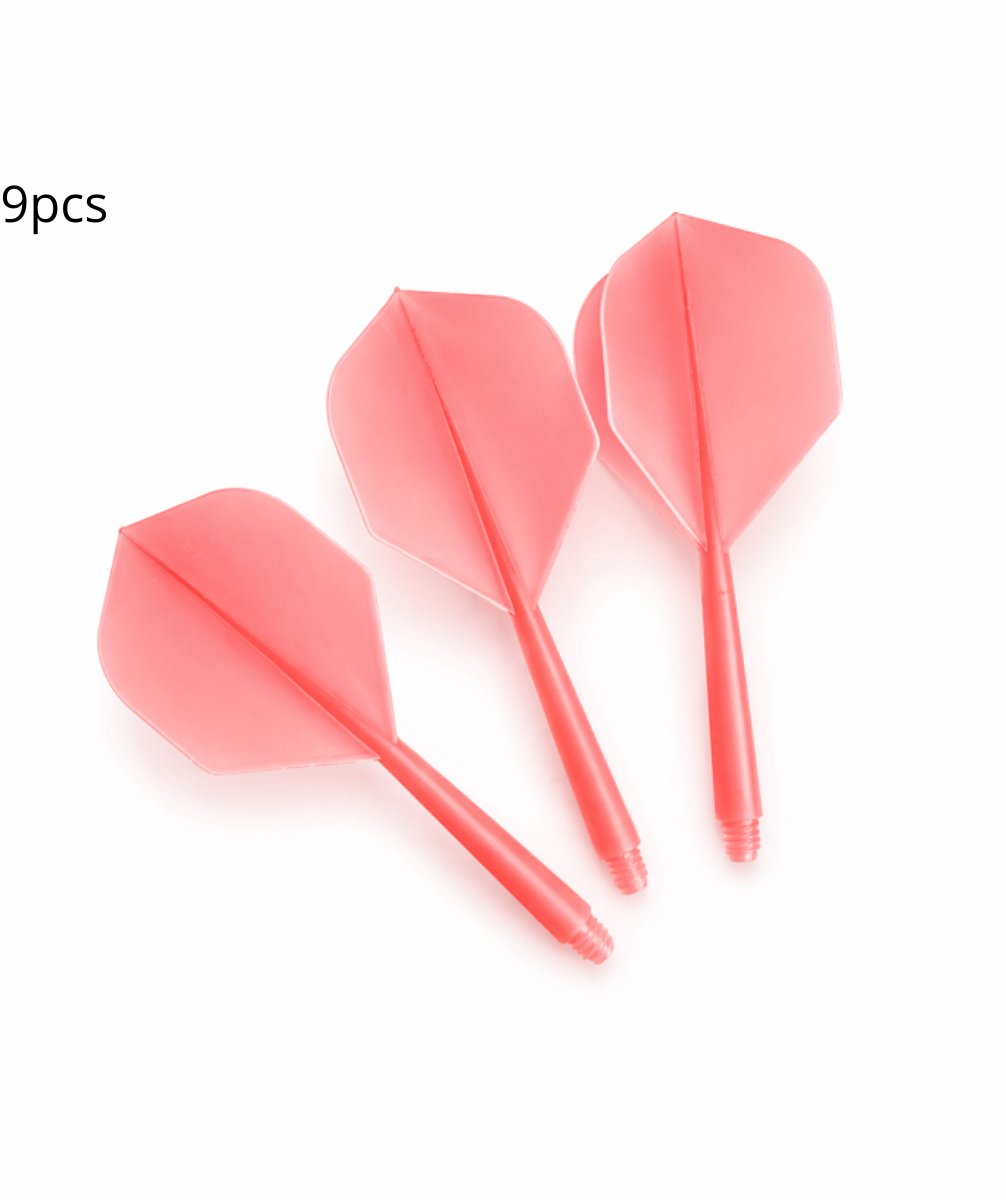 9 Stuks K-Flex Darts Rood - Transparante 2BA Flights - Duurzaam, Stabiel & Professioneel - Flights & Shafts