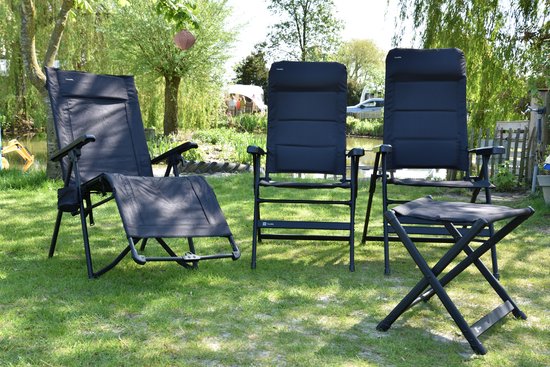 Travellife Festo Camping Relaxstoel - Ingebouwde voetenbank - Water- en UV-bestendig - Inclusief bekerhouder en draagtas van Travellife — afbeelding 5