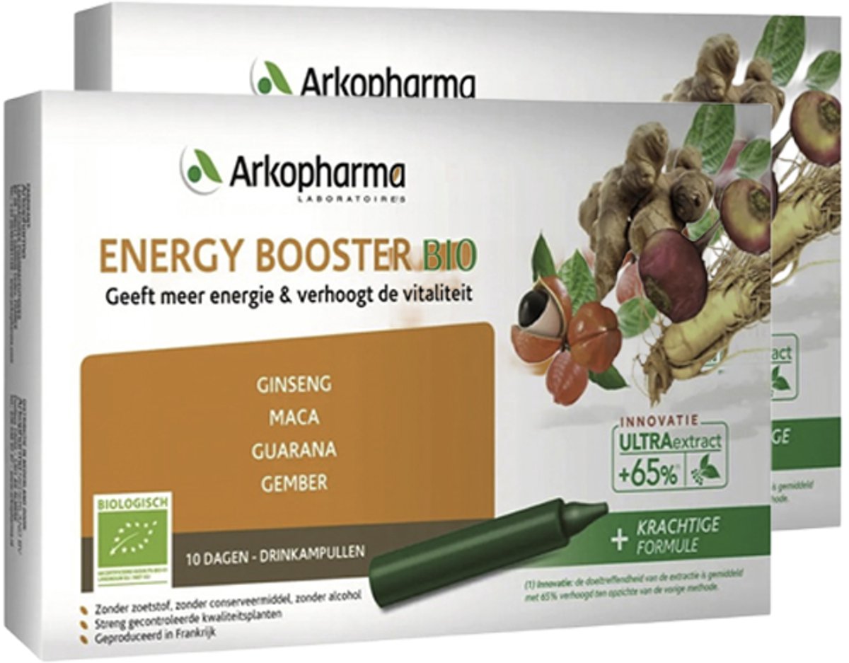 Arkopharma | Arkofluids BIO Energy Booster | 10 Ampullen 15ml | 2 stuks | 10 ampullen x 15ml
