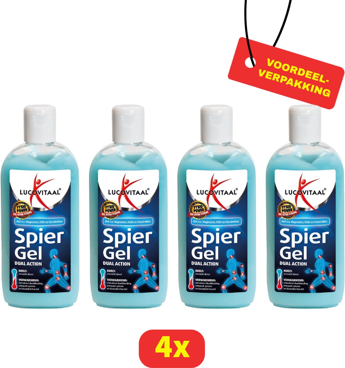 4x - Lucovitaal - Spiergel - 250 mililiter - Spierbalsem - Voordeelverpakking!