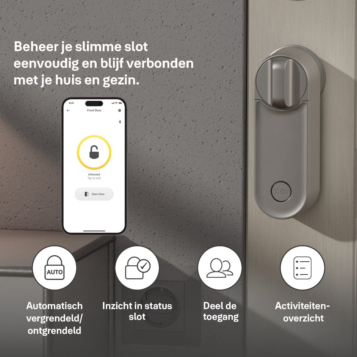 Yale - Linus L2 Smart Lock & Videodeurbel & Alarm starterskit - Zilver