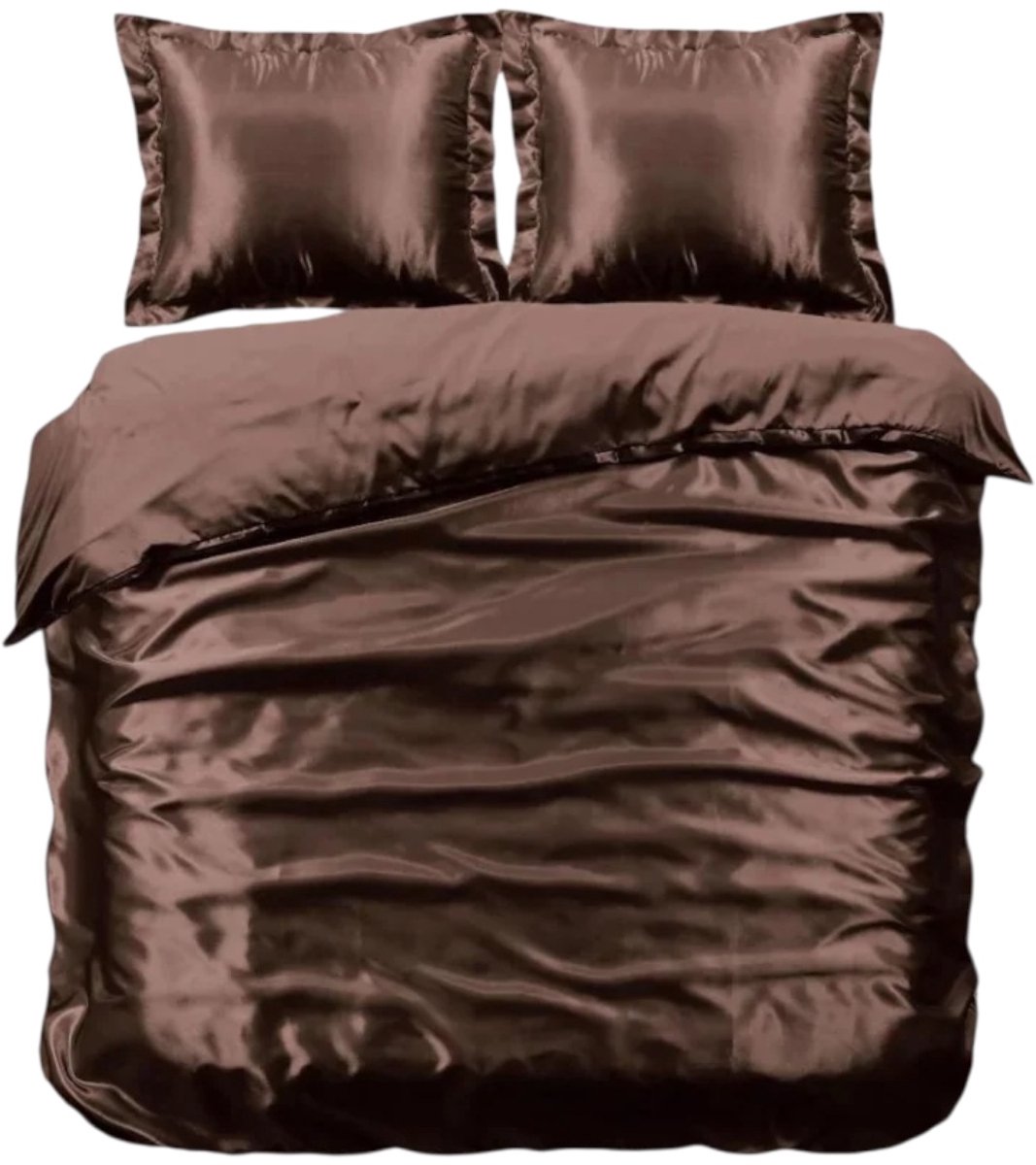 Why Not - Beauty Silk Dekbedovertrek - 200x200/220 - Glans Satijn - Luxurious Brons