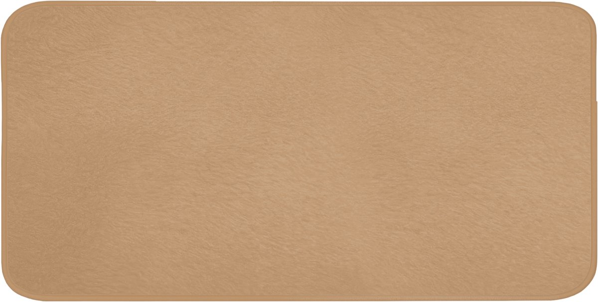 Badmat 120x60 cm - Antislip - Bruin - Effen print - Badmatten voor badkamer - Badkamermat - Douchemat - Badkamer mat