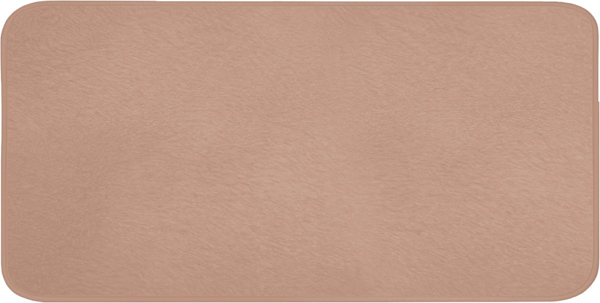 Badmat 120x60 cm - Antislip - Beige - Kleur - Roze - Badmatten voor badkamer - Badkamermat - Douchemat - Badkamer mat