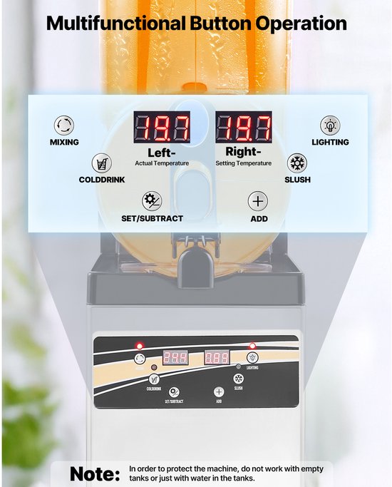 Commerciële Slushy Machine 15l Margarita Smoothie en Bevroren Drankmaker van Merkloos — afbeelding 4