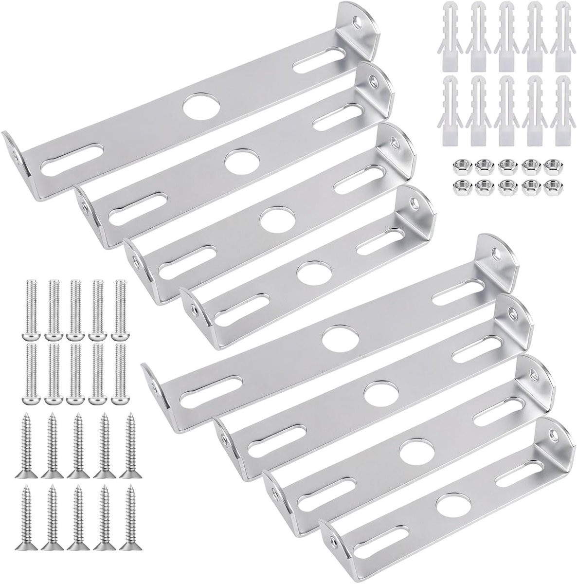 Ceiling Light Holder Set met 8 Stuks - 80/90/100/110mm Plafondmontage met Schroeven voor Thuis en Kantoor Verlichting