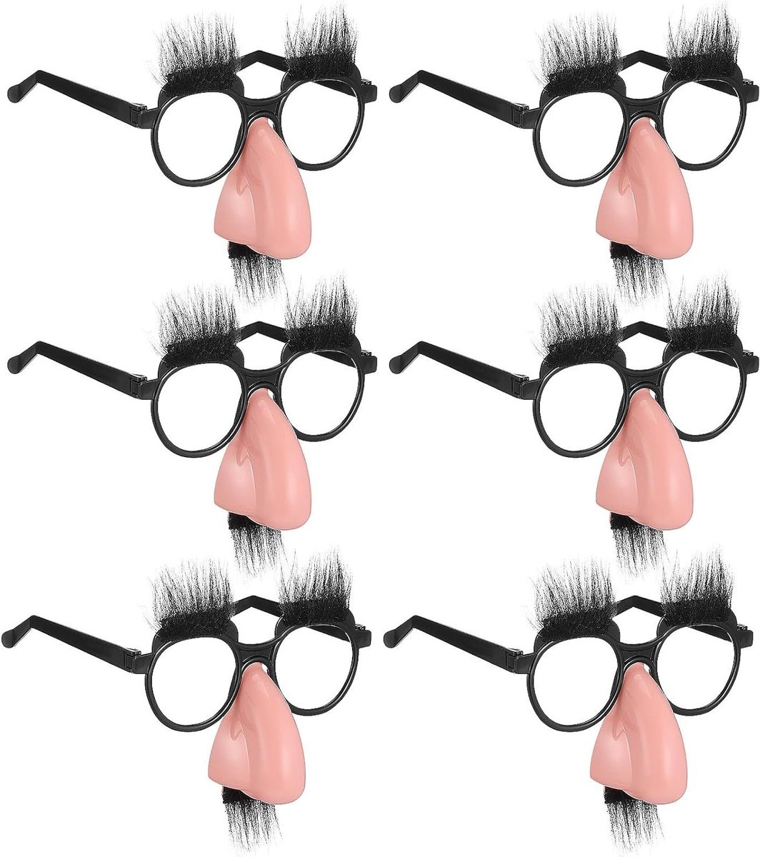 Grappige Bril met Grote Neus en Snor - Perfect voor Halloween Kostuums en Verjaardagsfeestjes - Plastic Kostuumaccessoires