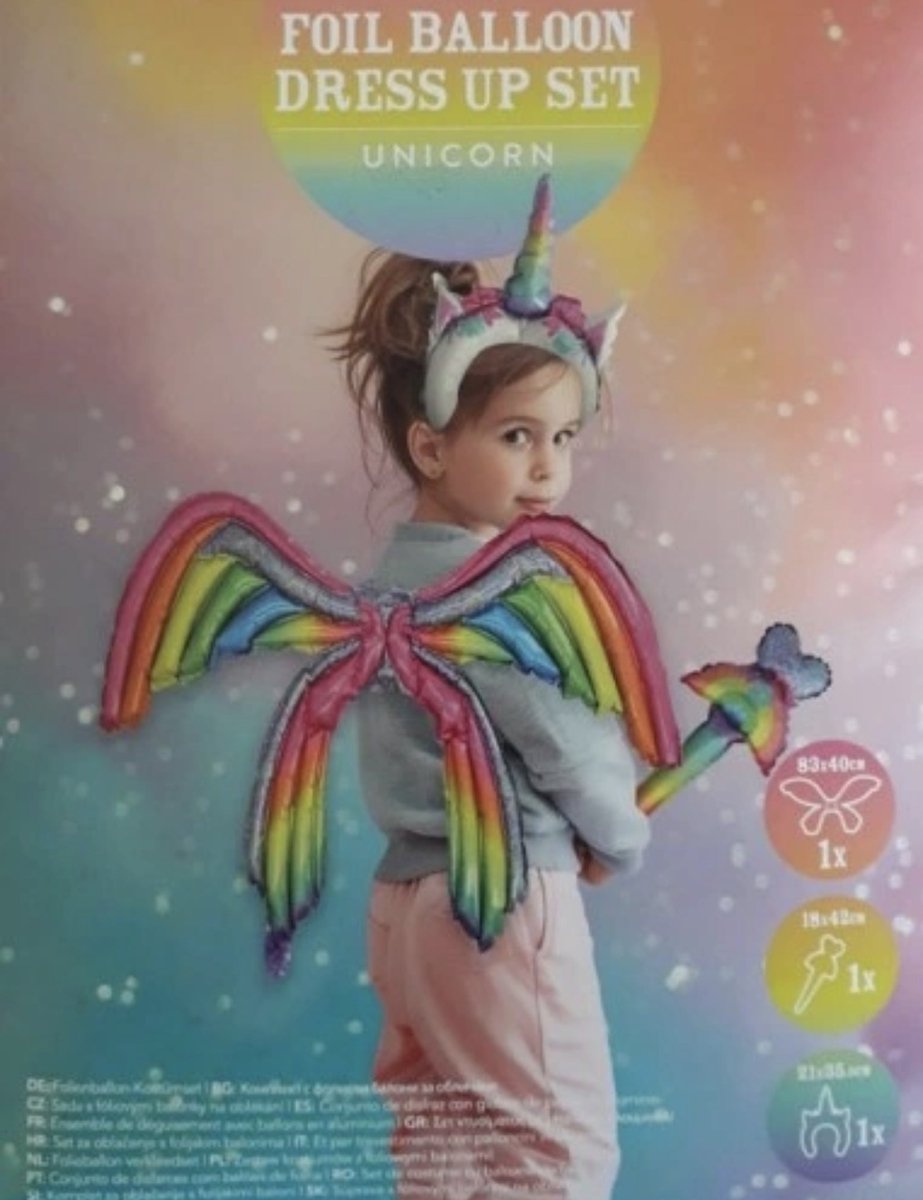 Foil balloon dress up Unicorn