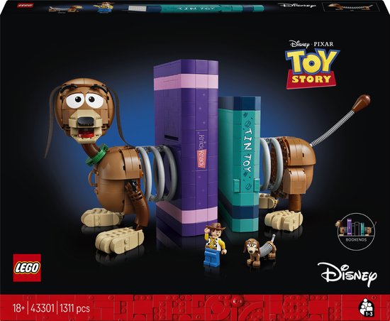 LEGO Disney en Pixar Toy Story Slinky Hond Boekensteunen Bouwpakket voor Volwassenen - 43301
