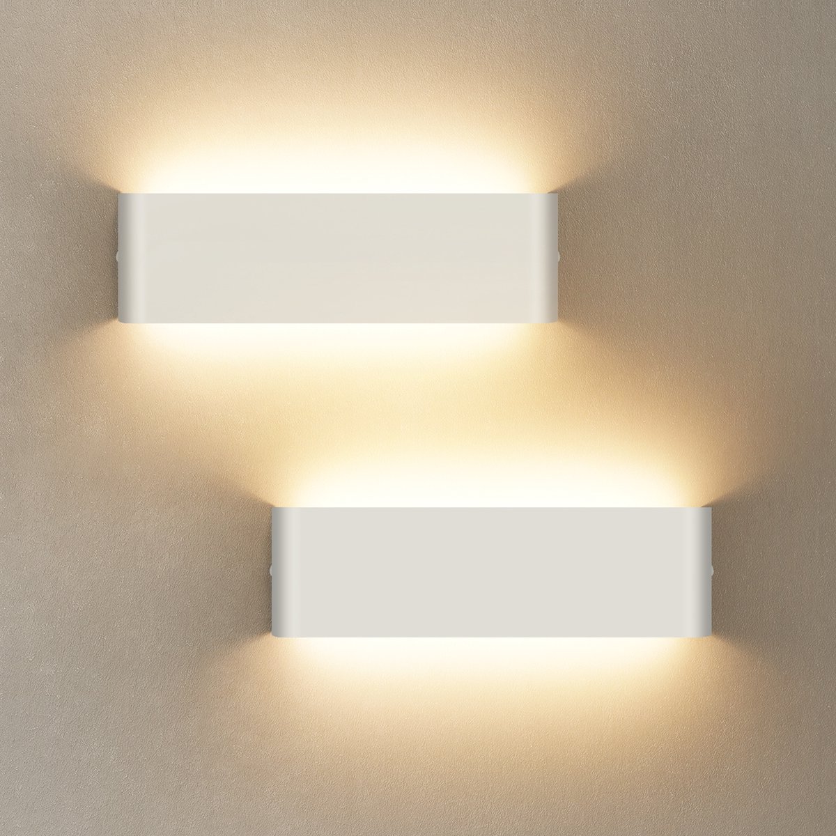 Oraymin Wandverlichting Trap & Gang - Binnen - 30CM - 12W - Up & Down - Wit - Set van 2