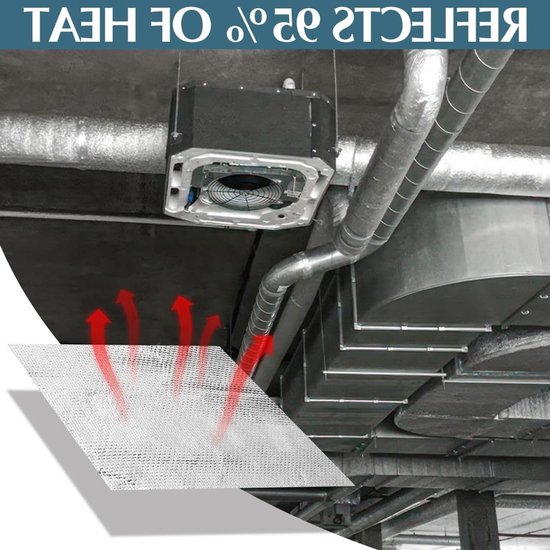 60 x 280 cm Aluminized Hittebeschermingsmat, Thermische Barrière, Hechting, Isolatie, Reflecterend Materiaal en Hoge Temperatuur Bescherming van Merkloos — afbeelding 3