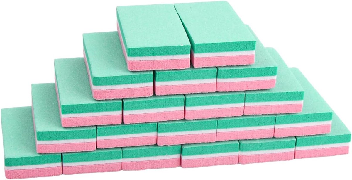 20 Stuks Dubbelzijdige Vijlblokken voor Nagels, Professionele Manicure Tools, Perfect voor Thuisgebruik en Salons