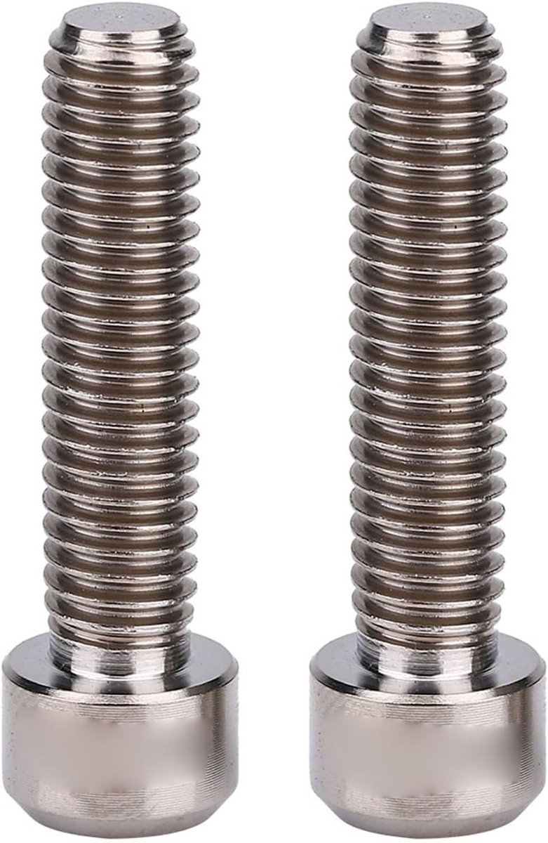 Set van 2 Stalen M6 X 25mm Schroeven voor Mountainbike Remklauw en Fietsonderdelen