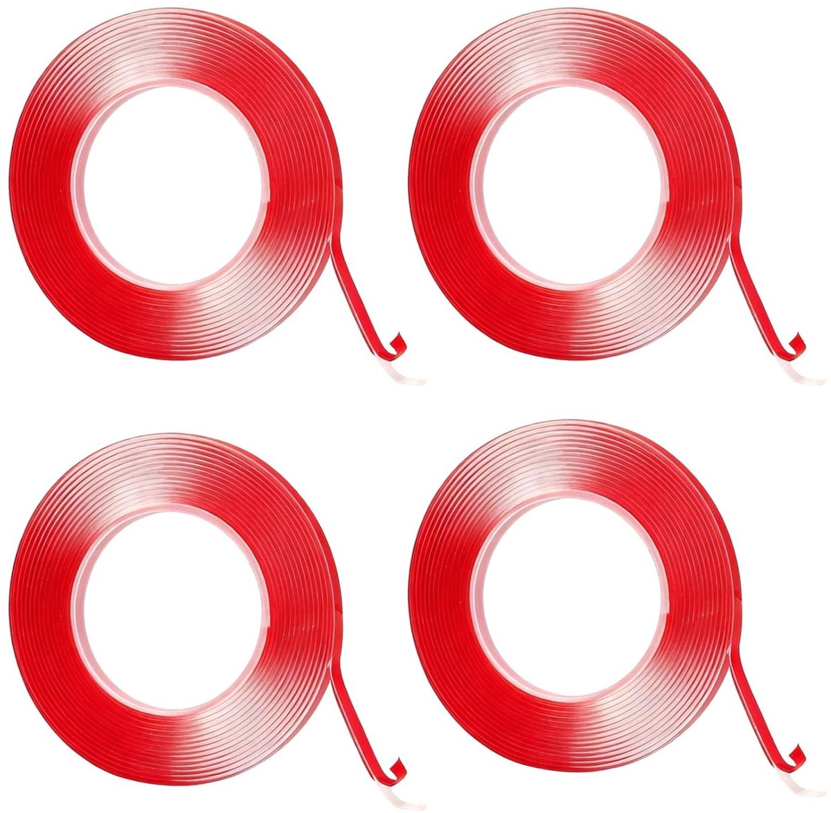 Transparante Siliconen Afplaktape 6 mm x 2 mm - Zelfklevend, Niet-Marking, Brandwerend voor Ramen, Open Haard en Luchtbescherming