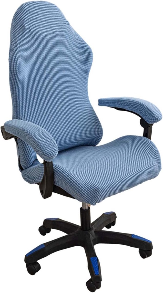Allecto Plus - 4-delige Hoes voor Gaming Stoel - Blauw - Wasbaar en Antislip - Geschikt voor Gaming Stoel, Computer Stoel en Draaistoel van Allecto Plus — afbeelding 2
