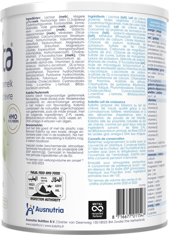 Kabrita 3 Peutermelk Multipack - Geitenmelk Flesvoeding vanaf 12 maanden - 4x800g - voordeelverpakking van Merkloos — afbeelding 4