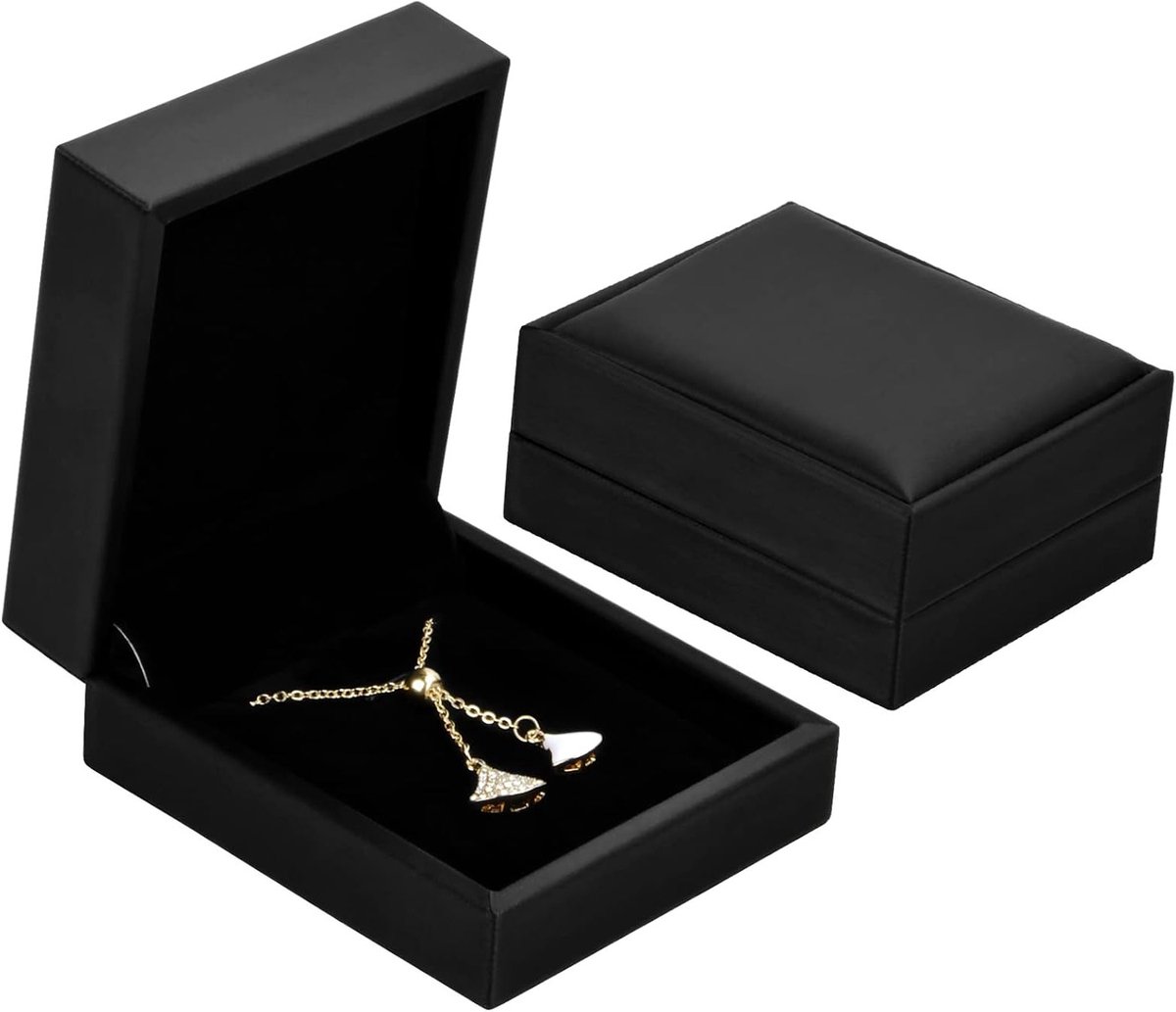 Sieraden opbergdoos voor kettingen - 2-delige set voor trouw, verloving en verjaardagsgeschenken