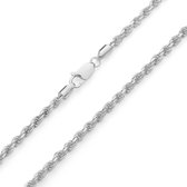 JUXE24-Chaîne cordon-chaîne corde-argent massif 925-4 mm de large-55 cm de long-24,5 grammes-coupe