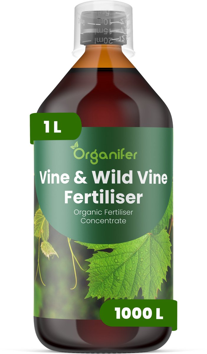 Vloeibare Meststof Voor Wijnstok En Wilde Wijnstok - 1 L Voor 1000 L - Npk 2-1-8 - Bevordert De Langdurige Vitaliteit En Stabiliteit Van De Plant - Verbetert De Bloei - De Bessenontwikkeling En De Natuurlijke Voortplanting - Organifer