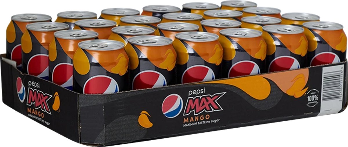 Pepsi Max Mango - Suikervrije Frisdrank - 24 blikken a 0,33 Liter