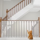 Trappenveiligheidsnet - Kinderveilig Net - voor Balkon en Terras - Stevig Gaas met Touwen en Kabelbinders - Bescherming voor Kinderen Huisdieren en Speelgoed - Formaat 6x0.9 m