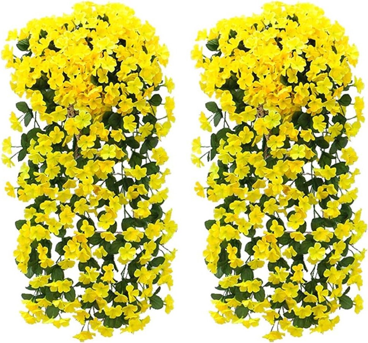 Witte Kunstbloemen Wisteria Slier - 2 Stuks 90cm Nep Wisteria Hangende Klimplant voor Brui