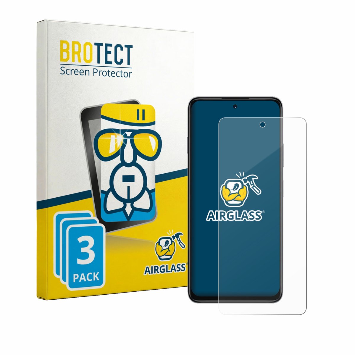 Screenprotector 3 Stuks voor Huawei Enjoy 90 Plus Beschermglas transparant