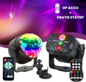 Brakel & Zwaan® Lumière Disco Rotative LED avec Télécommande - lumière disco - Éclairage de fête - Disco - Lumière LED lumière disco - Lumières Disco
